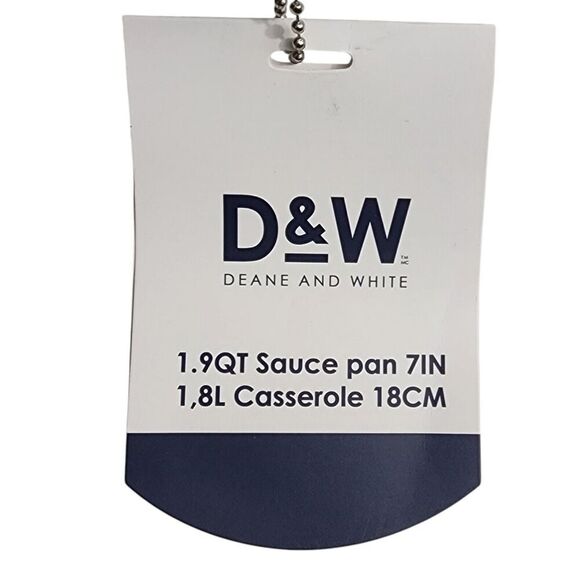 D&W Premium Cookware 7in Saucepan Casserole with Lid Charcoal Aluminum 1.9QT - Picture 3 of 15